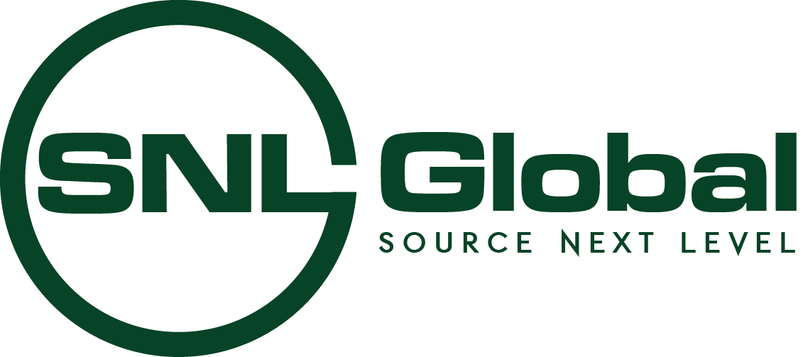 SNL Global Logo mit Endorsement "Global Source Next Level" in dunkelgrün